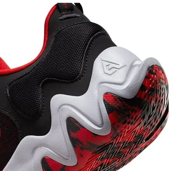 Nike Men's Basketball Three Quarters Tall, Black University Red Wolf Grey, 7.5 - Picture 7 of 7